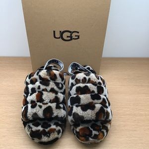 Fluff Yeah Slide Leopard size 6